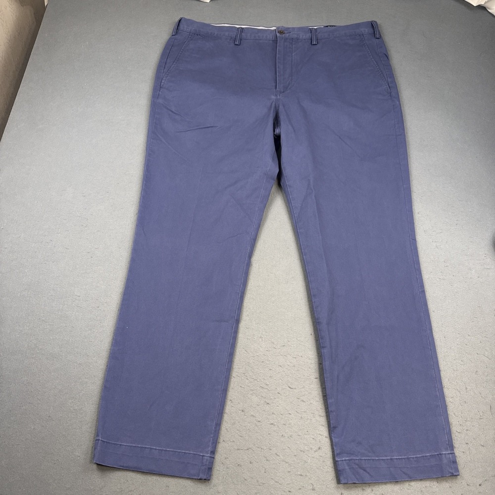 Polo Ralph Lauren Pants Men 40/32 BLUE Stretch Straight Fit Polo Chino Casual